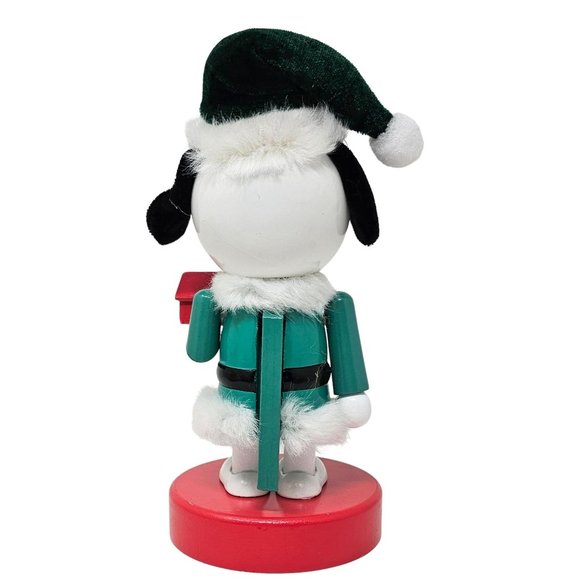 Snoopy Nutcracker In Green Santa Suit 9",  Christmas Gift - Picture 4 of 4